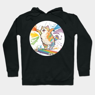 Cute Crayon Cat - Colorful Cat Kitten Lover Hoodie